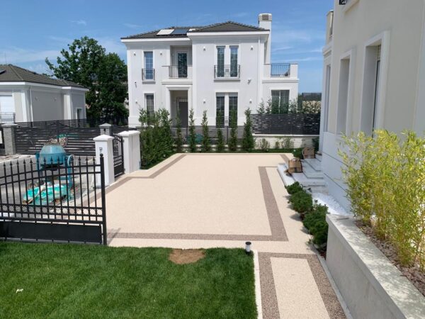 waterdoorlatende verharding, steentapijt terras - Boundec